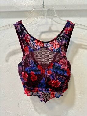 PINK by Victoria's Secret Floral Lace Bralette - Burgundy, Red, Blue, Pink - XS